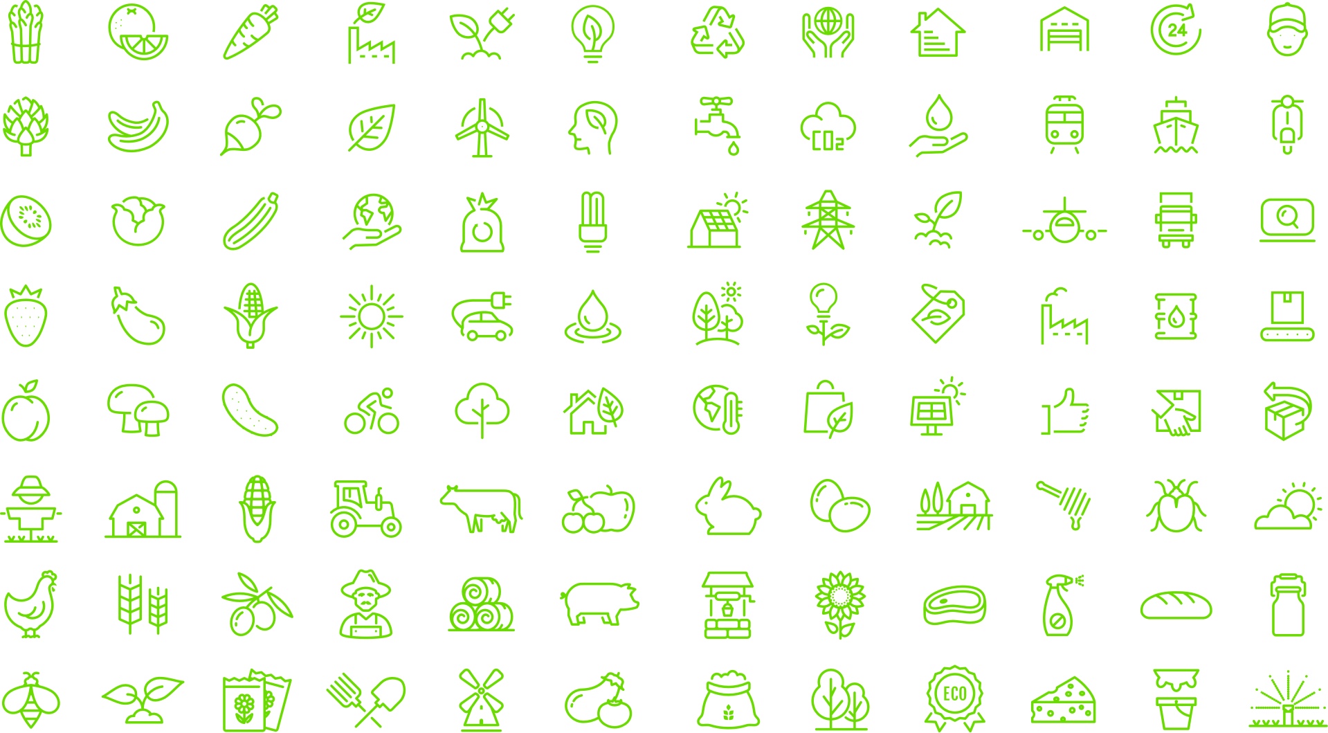 Afbeelding van de Voedsel Verbindt iconenset.